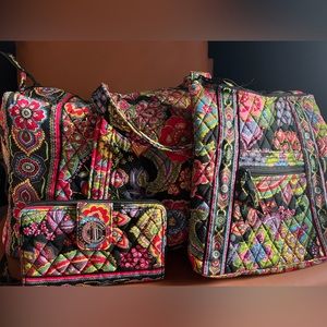 Vera Bradley Duffle Bag with Matching Wallet and Crossbody Bag